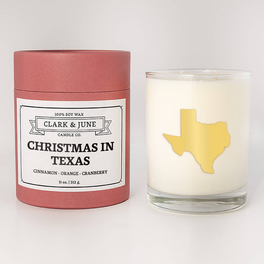 Christmas in Texas Candle in Reusable Cocktail Glass