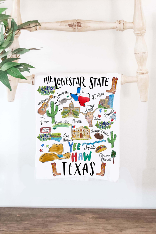 State of Texas Tea Towel