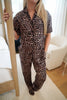 Leopard - Short Sleeve + Pant Pajama Set: L