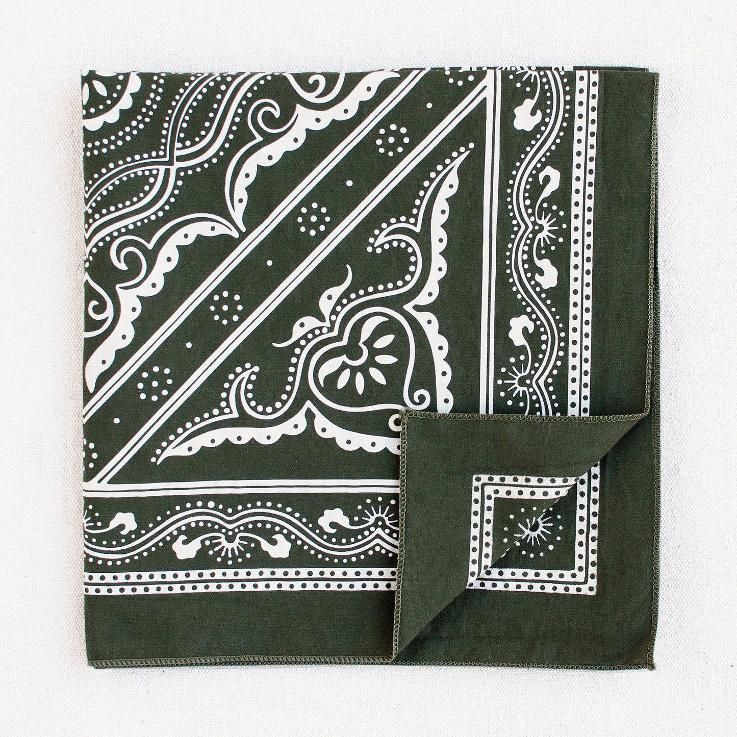 Western Bandana- Olive