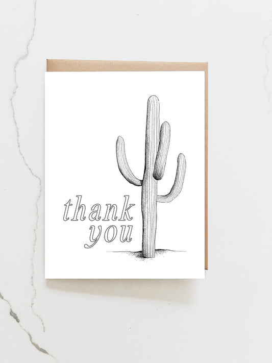 Cactus Thank You Card