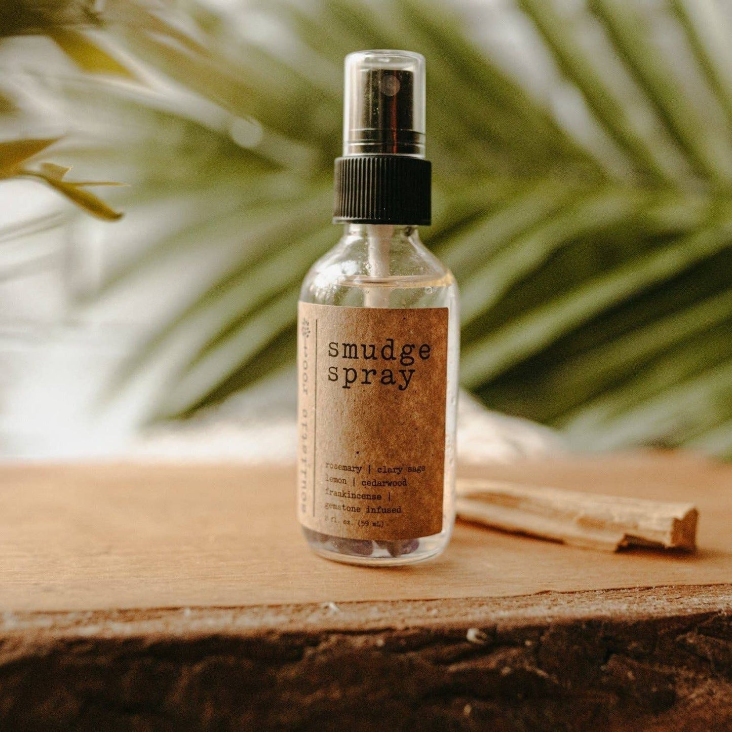 Smudge Spray | Essential Oil Room Spray w/ Amethyst Crystals: 2 oz