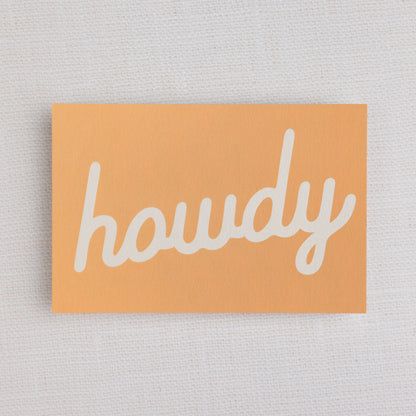 Howdy Postcards:  Black / Individual