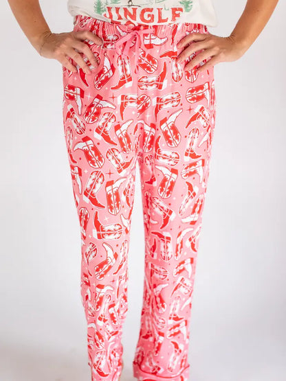 Cowgirl Boot Pajama Lounge Pants