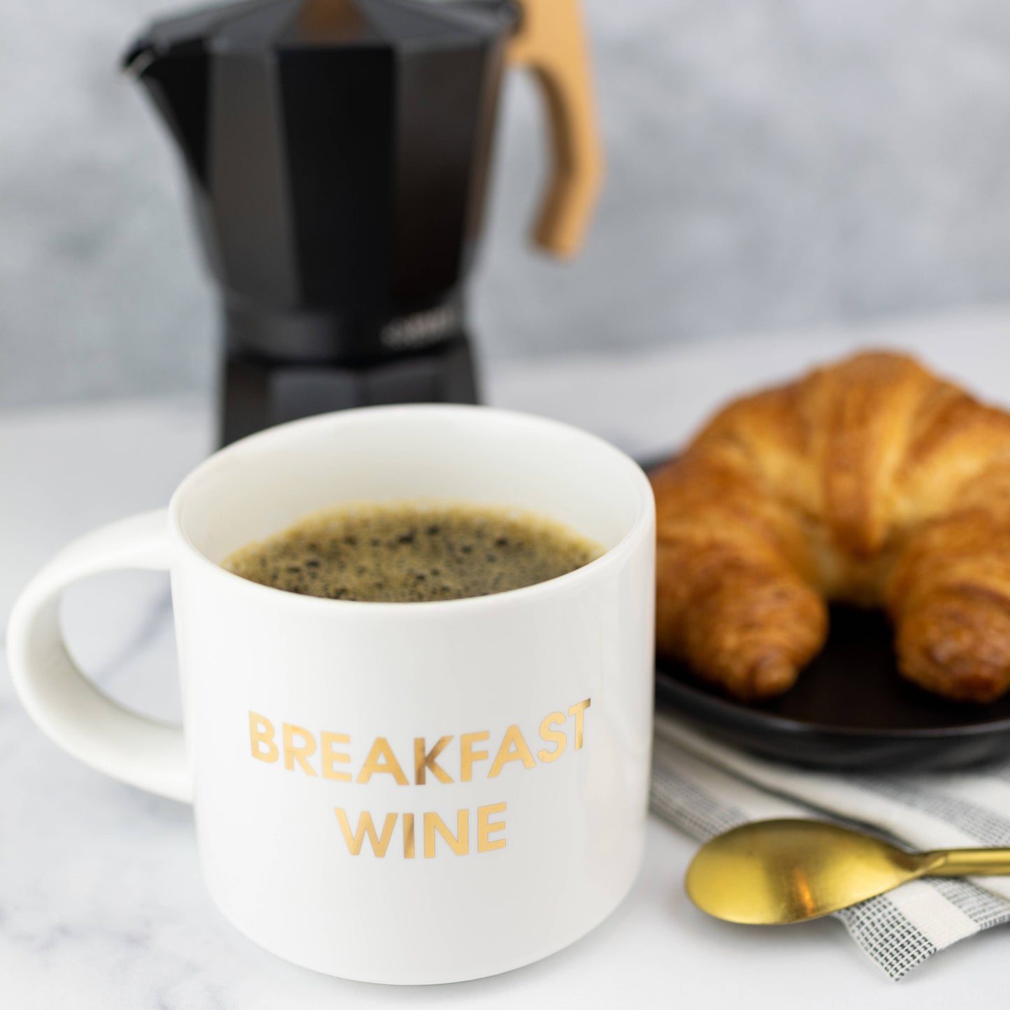 Breakfast Wine - Jumbo Stackable Coffee Tea Mug