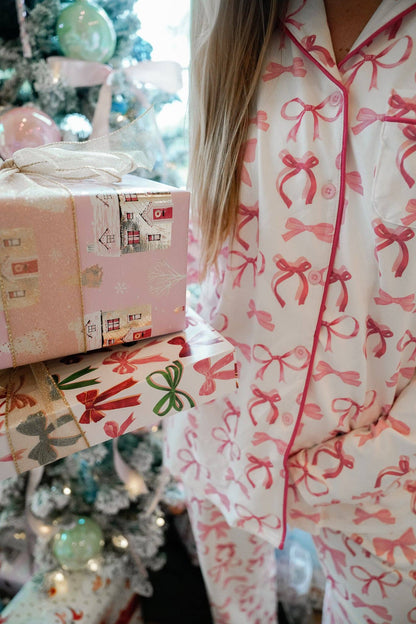 Bows Pajama Set: Large