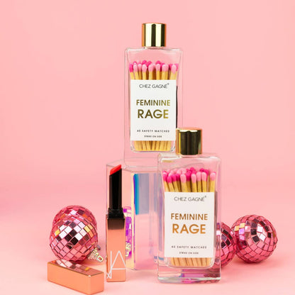 Feminine Rage - Glass Bottle Matches - Pink Multi
