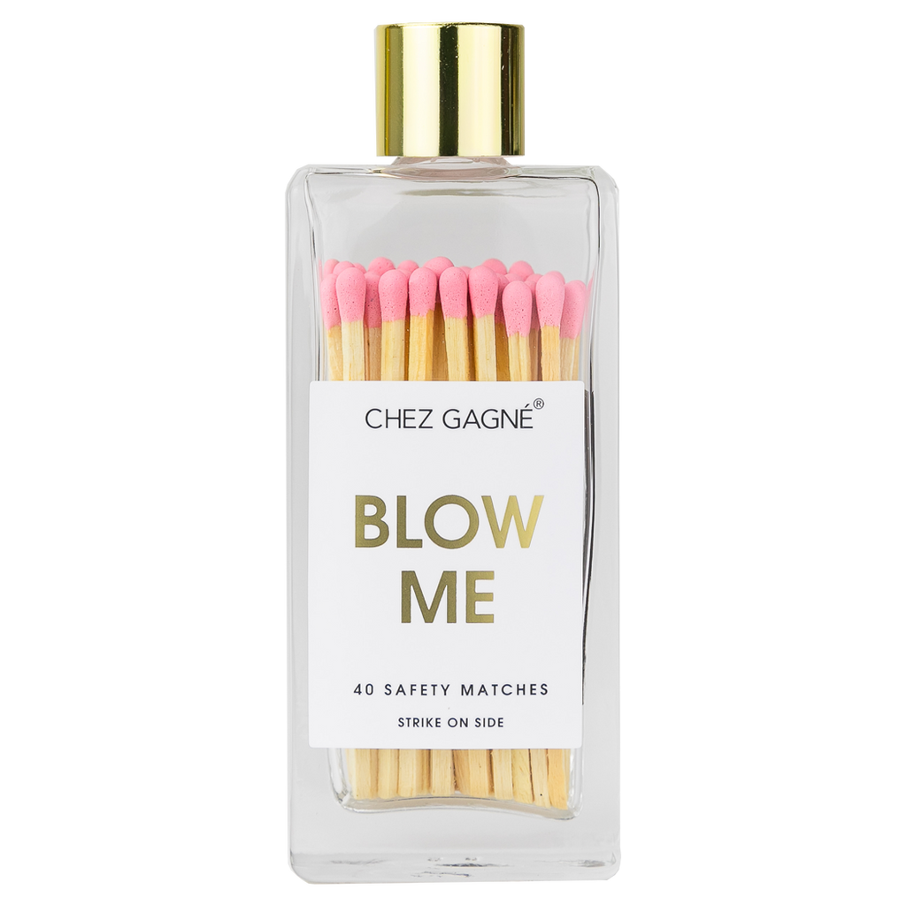 Blow Me Matches - Glass Bottle Matchsticks Pink