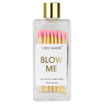 Blow Me Matches - Glass Bottle Matchsticks Pink