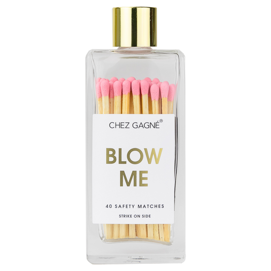 Blow Me Matches - Glass Bottle Matchsticks Pink