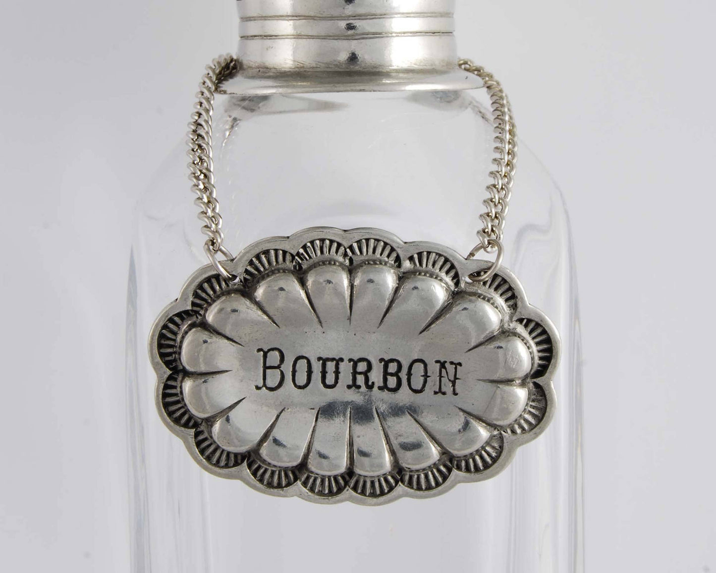 Pewter Western Decanter Tags: Bourbon