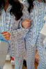 Blue Christmas - Long Pajama Set: S