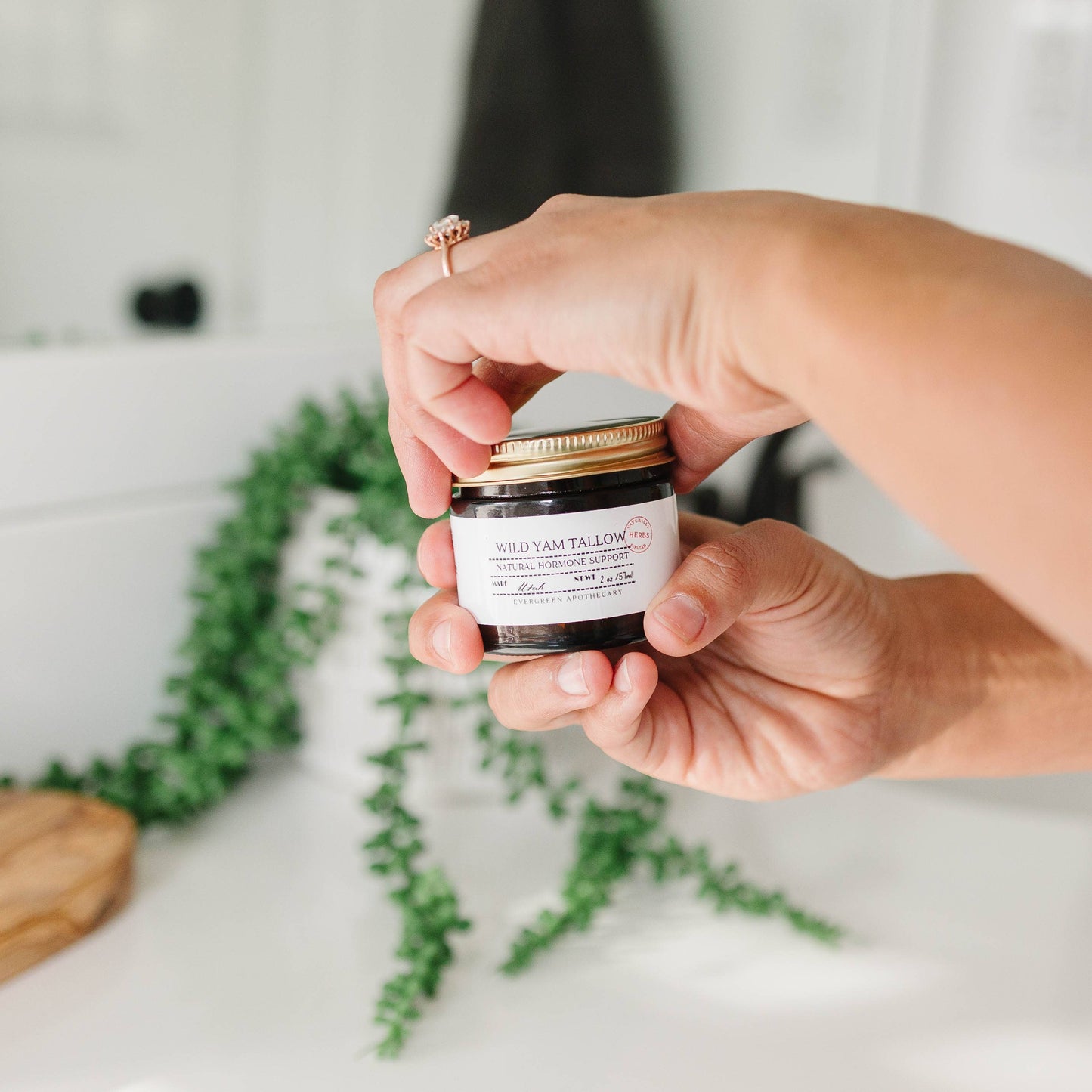 Wild Yam Tallow (made with lady may tallow): for hormonal imbalance