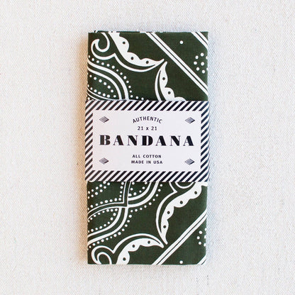 Western Bandana- Olive