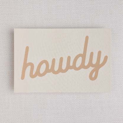 Howdy Postcards:  Black / Individual