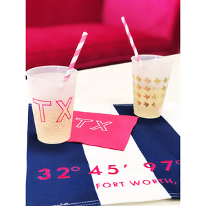 TX Pink -Shatterproof Cups 16 oz