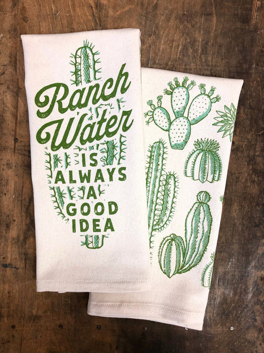 RANCH WATER IS ALWAYS A GOOD IDEA KITCHEN TOWEL
