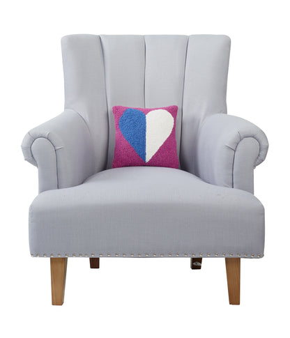 Split Heart Square Hook Pillow