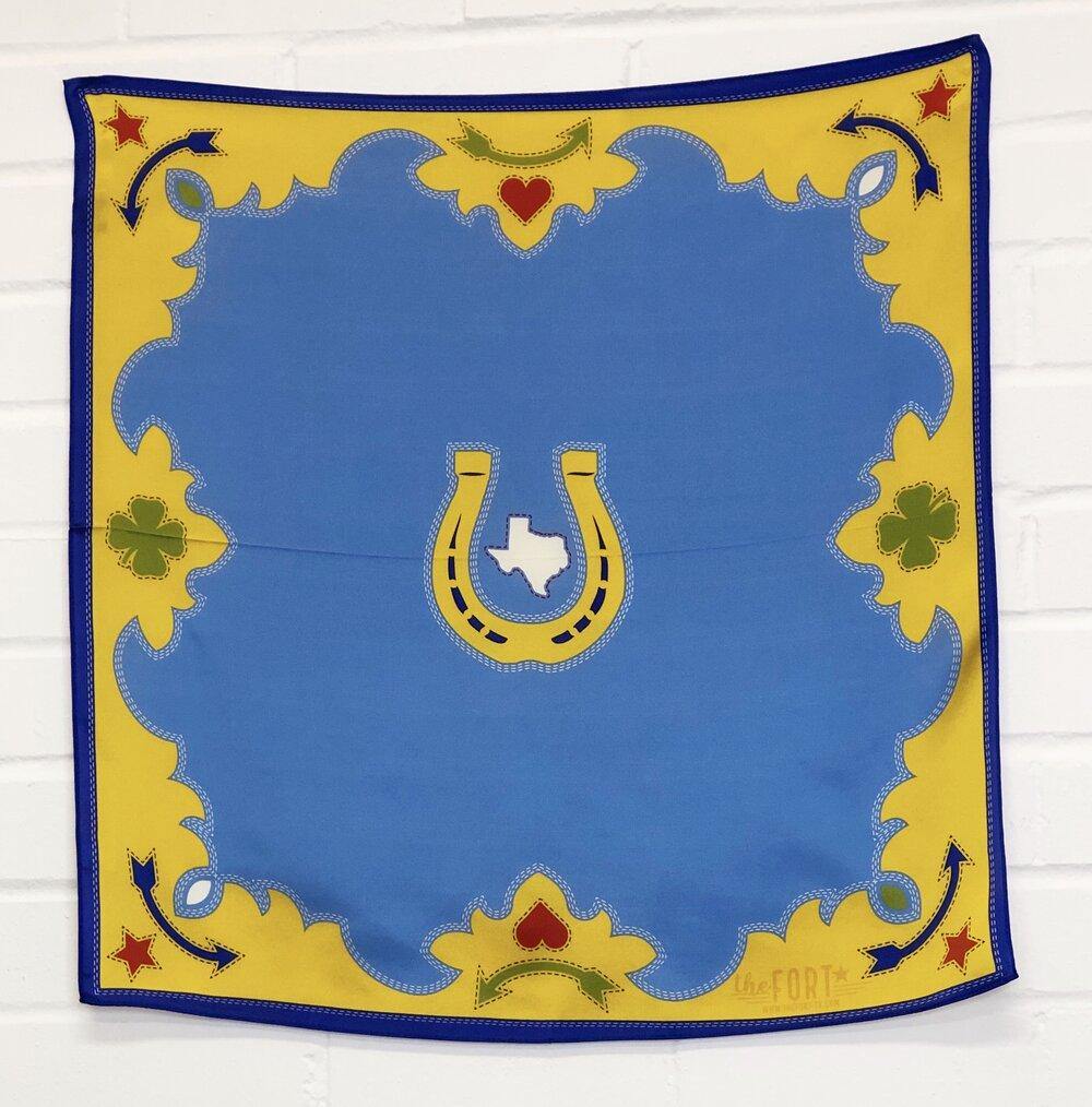 Buckaroo Silk Wild Rag in Blue - The Fort - TX