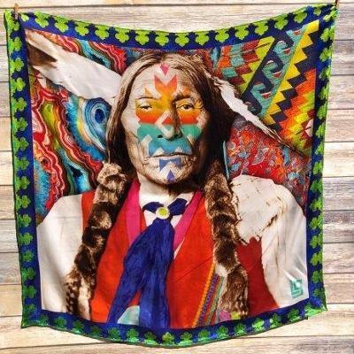 Two Feathers in the Wind Silk Scarf - The Fort - TX