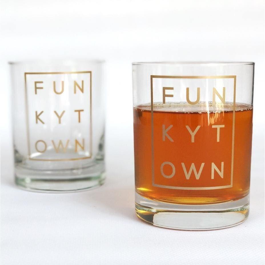 Funkytown Double Old Fashion Glass - The Fort - TX