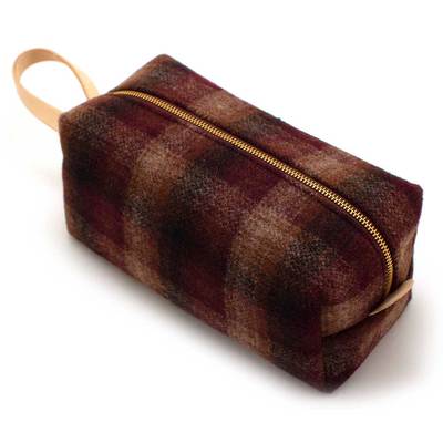 Wool Plaid Travel Kit