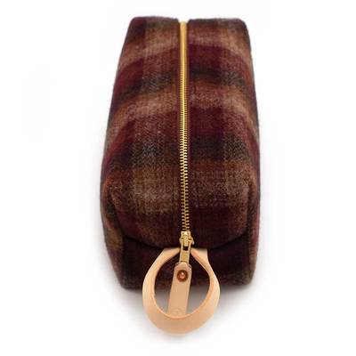 Wool Plaid Travel Kit