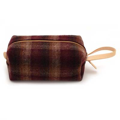 Wool Plaid Travel Kit