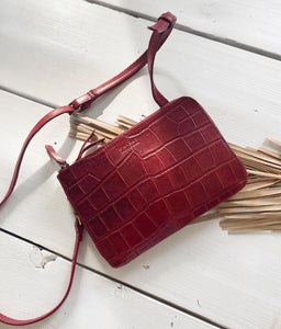 Lola Ruby Croco Print Crossbody