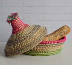 Moroccan Bread Basket with Domed Lid