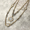 Gold Two Tier Twisted Ring Faustina Necklace