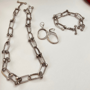 Vintage Silver Horseshoe Link Bracelet