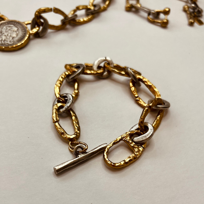 Catena Hammered Link Bracelet