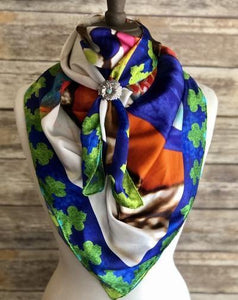 Two Feathers in the Wind Silk Scarf - The Fort - TX